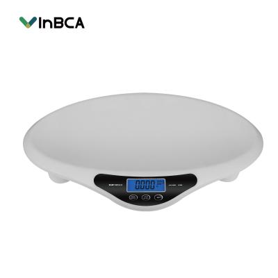 China Weight Measuring ABS Plastic 20kg Safety Baby Height Scale Weight Scale Curved Infant Balance for sale