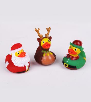 China Decorated Mini Size Christmas Rubber Duck Santa Duck, Deer Duck, Christmas Holiday Gift Duck toy for sale