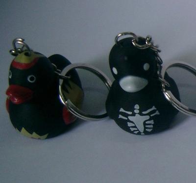 China Vampire Halloween Rubber Mini Duck Keychain Bloodsucker Design Promotional Gift for sale