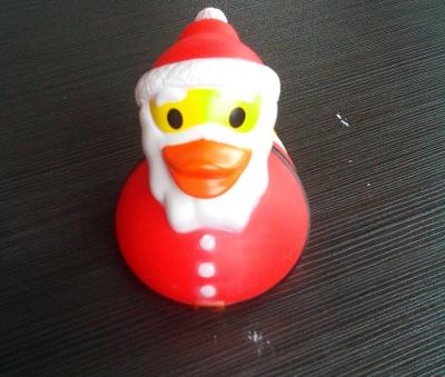 China PVC Floating Personalised Santa Rubber Duck / Snowman Shaped Kids Gift for sale