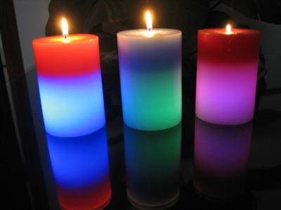 China O diodo emissor de luz Flameless ativado luz da coluna Candles a cor do arco-íris que muda Eco amigável à venda