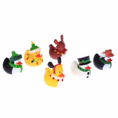 China Holiday Decorated Christmas Rubber Duck Candles Design For Carnival Game  for sale