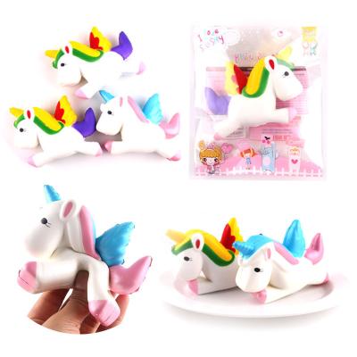 China OEM Squishy Animals Toys Pu Unicorn Slow Rising Cute Stress Relief Jumbo Slow Rising Kawaii Squishy Toy for sale