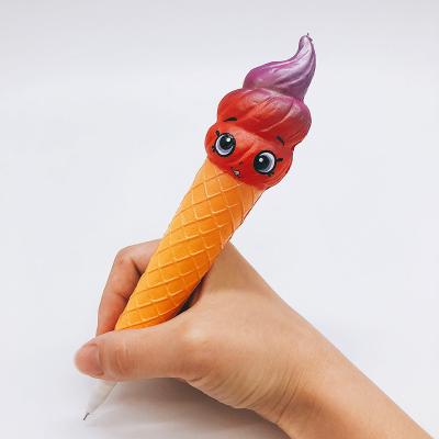 China Realistic Feeling 3D Cute Promotional Ice Cream Shape Ball Point Pen for sale