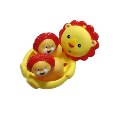 Chine Les canards en caoutchouc de serrage mignons/les jouets animaux de Bath de lion ont placé l'ensemble de flottement de jouet d'éléphant à vendre