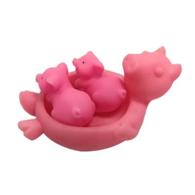 Chine Matériel réglé de flottement rose de flottement de PVC de jouet de porc de jouets de Bath de coutume de bébé d'enfants à vendre