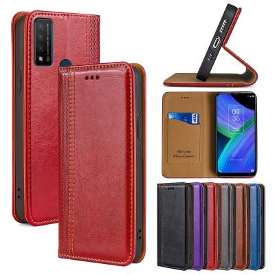 China PU Leather Shockproof Soft Silicone Phone Cover Wallet Mobile Phone Case For TCL 20R 5G Bremen 20AX 5G for sale