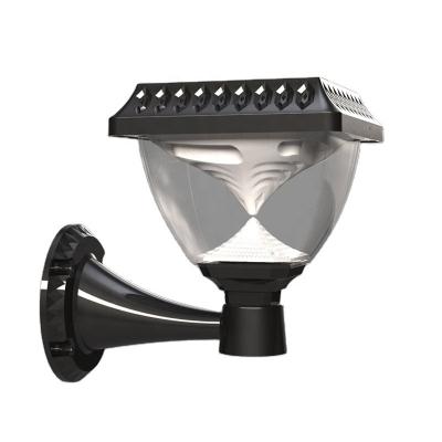 China Modern simple popular garden lighting and circuits design ABS solar led garden lights outdoor wall lamp with remote control for sale