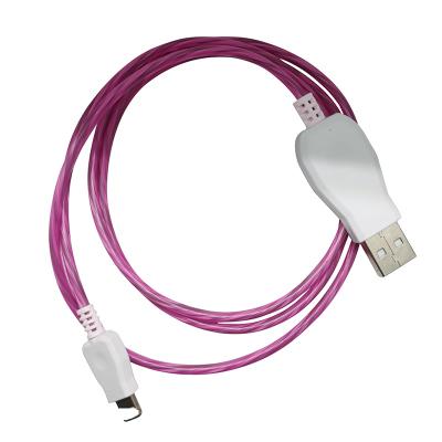 China Video Game Player 5 Colors Flow LED Light Charging Data USB Cable For IOS/Android/Type C for sale