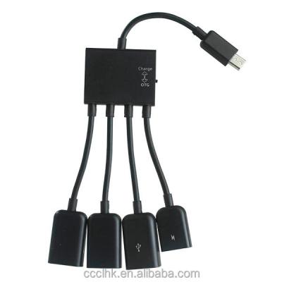 China Mobile Phone Micro USB OTG Charging HUB For Smartphone And Tablet for sale