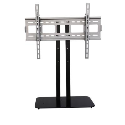 China Universal Glass TV Stand Table Top Base LCD TV Stand With TV Mount for sale