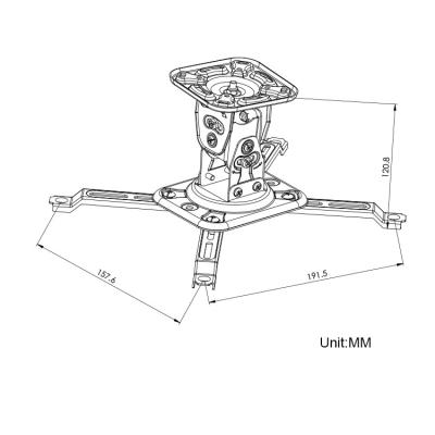 China White Small Size Ceiling Mount Projector Mount Low Profile Ceiling Mount Projector Bracket for sale