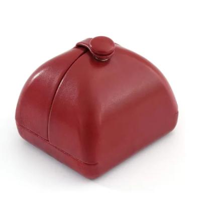 China Custom Leather Jewelry Display Velvet Ring Box Leather Wedding Ring Box for sale