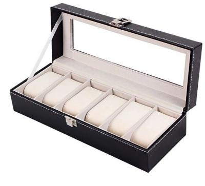 China Custom Recyclable Recyclable Attractive Watch Box Display Novel Design PU Leather Watch Packing Case for sale