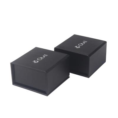 China Simply high quality cheap modest luxury flip black matte paper watch box for sale