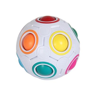 China Toy New Magic Rainbow Ball Educational Funny Cube Children's Toy Football 12 Hole Educational Elastic Decompression Breathable Toy for sale