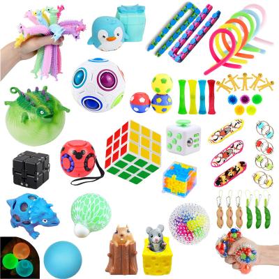 China Great For Birthday Gift Amazon Hot Selling Custom 2022 Pcs Stress Anti Squeeze Toys Christmas Sensory Busy Person Toy Pack Set Advent Calendar for sale