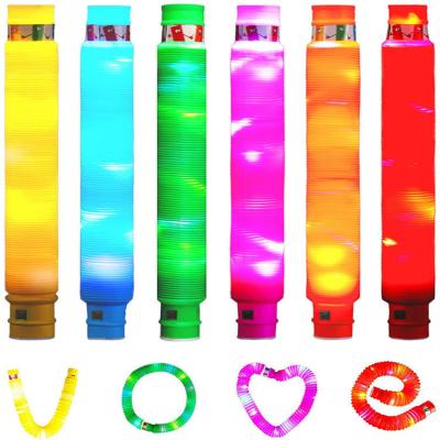 China Playing Amazon 29mm Colorful Pop Tube Coil Children's Creative Magical Toy Circle Funny Toys Early Development Educational Folding Toy for sale