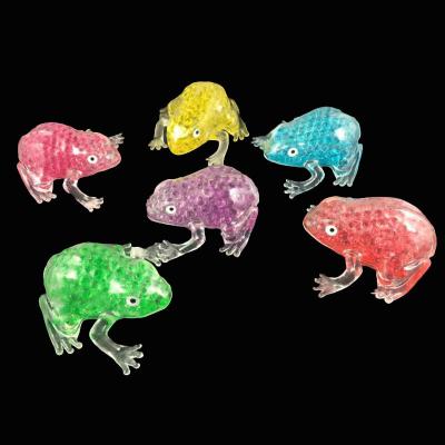 China Colorful TPR Amazone Decompression TPRSoft Colorful Frog Rubber Bead Bead Ball Frog Squeezing Ball Toys toyfrogVent for sale