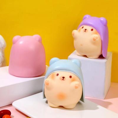 China Relieve Stress TRP Squishy Bear Relief Cute Kawaii Caped Bear With Eva Cream Inside Soft TPR Squeeze Decompression Toy For Kids And Auldts for sale