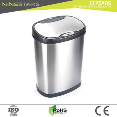 China Ninestars Sustainable Stainless Steel Motion Sensor Bin Malaysia for sale