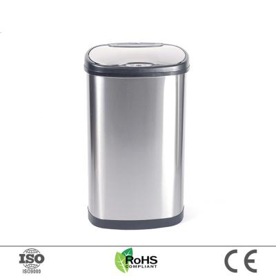 China NST Sustainable 13 Gallon Touchless Stainless Steel Sensor Trash Can for sale