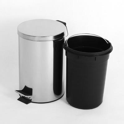 China High Quality Ninestars 3L Stainless Steel Household Rubbish Waste Bin Foot Viable Pedal Bin Cheap Dusty Bin for sale