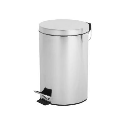 China Ninestars 8L Household Waste Bin Stainless Steel Foot Pedal Sustainable Waste Can Metal Foot Operated Trash Can for sale