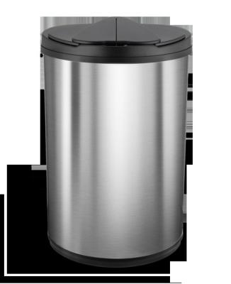 China 47L Best Sensor Bin Dusty Open Smart Home Sustainable Slide Open Trash Can Electronic Stainless Steel Waste Bin for sale