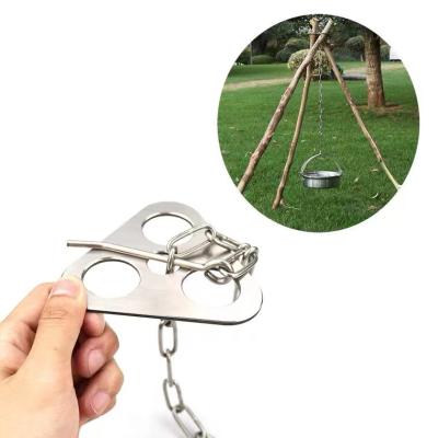 China Camping Tripod for Outdoor Campfire Cooking Dutch Oven Tripod Grill Campfire Support Dish with Adjustable Chain Hook Hanger BAE001 for sale