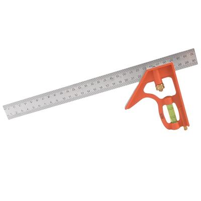 China Combination Test Square Ruler 300mm Universal Industrial Angle Turner Stainless Steel Level Adjustable 45 Degree Measuring Tool for sale