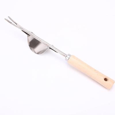 China Weed Remover Manual Weed Remover Puller Manual Weed Tool Stainless Steel Wood & Stainless Steel Garden Weeding Tool for sale