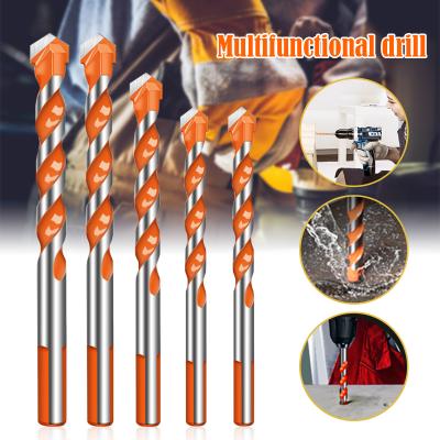 China Multifunctional 5Pcs Triangle Drill Bit Twist Drill Bits Tungsten Carbide Punch Hole Set Woodworking Tools (6/6/8/10/12mm) for sale