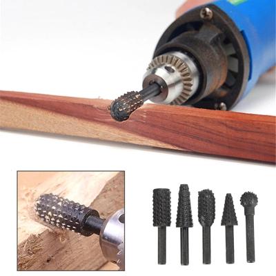 China Other 5pcs Rasp Folder Drill Bits Grinder For Woodworking Carving Tool 1/4