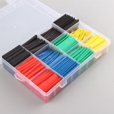 China 530pcs Polyolefin Heat Shrink Electronic Cable Sleeve Kit Heat Shrink Polyolefin Wire Tubes Shrink Tubing Insulation Tubing Assortment for sale