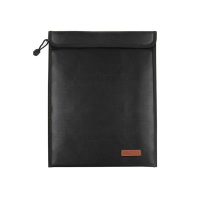 China Fire Retardant Fiberglass Bag Fiberglass , Fire Resistant Document Bag Black for sale