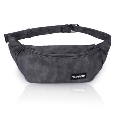 China 2020 TUNROP Anti-theft Fashion Unisex Leather Adjustable Fanny Pack Waist Bag Belt for sale