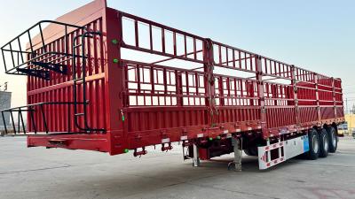 中国 Heavy Duty 40ton 50ton Cargo Semi Trailer 3  Axles Fence Cargo Semi Trailer 販売のため