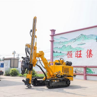 China Construction worksÂ   Diesel Engine DTH Rock Down The Hole Drill Rig 50m With Air Compressor for sale