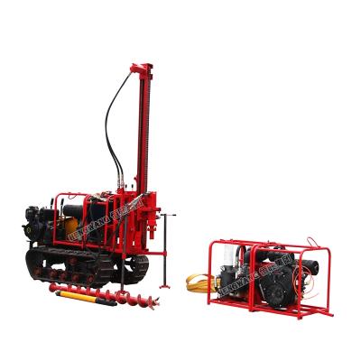 China Construction worksÂ   Shock and Geological Drilling Spiral Drilling Rig Small Crawler Exploration Air Machine for sale