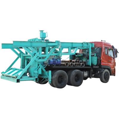 China Wheeled construction material stores new large diameter drilling rig water well drilling rig machine for sale