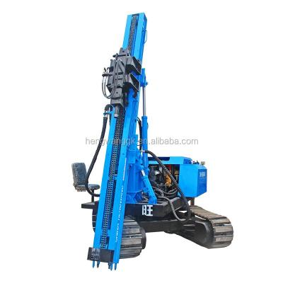 China 0-4000mm Mini Hole Hydraulic Ram Hammer Post Drive Piling Rig Solar Diesel Solar Cell Digging Drilling Machine Driver for sale