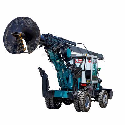 China Construction worksÂ   15m-35m Depth Hydraulic Rotary Ground Screw Machine Ground Ram Machine for sale