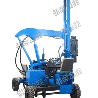 China Solar Hydraulic Pile Drilling Ram Machine, Photovoltaic Guardrail Post Driver For Sale for sale