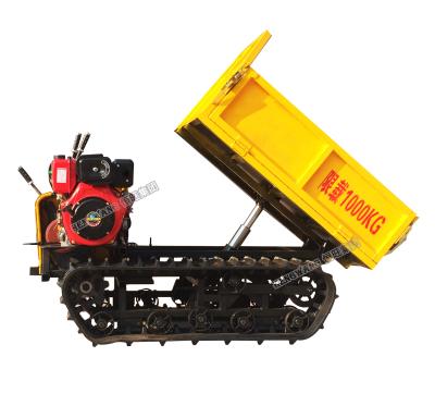 China Building Material Shops 1 Ton Mini Crawler Mini Carrier Dumper Track for sale