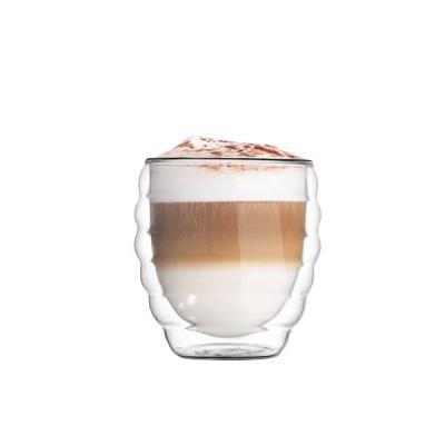 China Berisware Double Wall Glass Tumblers 8.45O/250ml Double Wall Disposable Cups For Coffee for sale