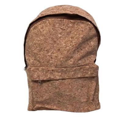 China Preppy Style Unisex Eco-friendly Natural Waterproof Cork Fabric Zipper Soft Handle Bag Backpack Cork Popular Waterproof Leather Satchel for sale