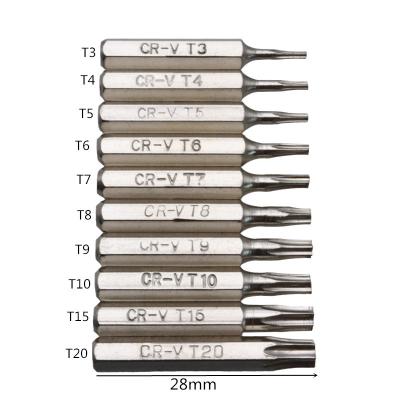 China 10Pcs Household Mini Screwdriver Bits Torx Screwdriver Security Repair Steel Drill Bit for sale