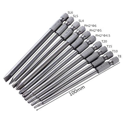 China 10PCS Slotted Phillips Torx Screwdriver Combination 100mm Screwdriver S2 Steel Material for sale