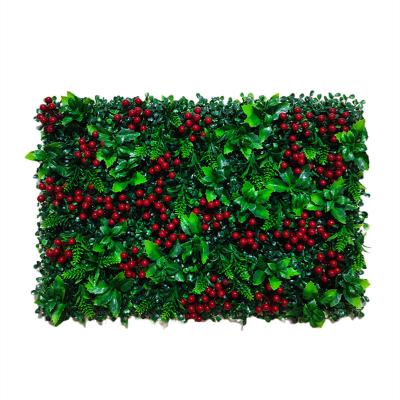 China Good Quality Durable Hot Sale Wall Decoration Berries and Panel Green Artificial Wall Panel Plant Wheat Plant for sale